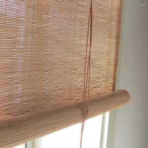 Curtain Easy Install Bamboo Roller Blinds Blackout Shades For Windows Kong Fu Tea House