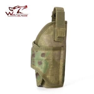 Väskor Gun Holster Molle Pouch Gun Case Tactical Ben Pistol Drop Ben Lår Glock Holster Hunt Accessories Airsoft Military Maist Bag