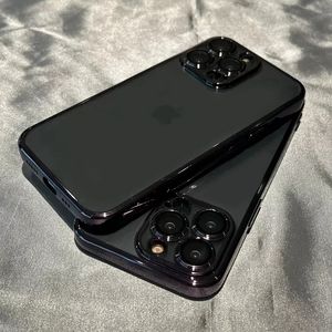 iPhoneの豪華な透明なメッキ電話ケース15 15 14 11 12 13 PRO MAX MINISHOCKPROOFカバーXS XR X 7 8プラスケースアクセサリー