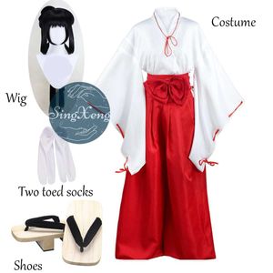 Cosplay Anime Kostüme SingXeng Anime Kiky Kikyo Rollenspiele Hexen Japanische Damen Kimono Kleidung Perücken Tops Röcke IndividualisierungC24321