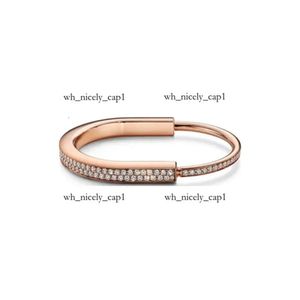 Projektant Tiffanyset Bracelets Wysoka jakość trendu marka luksusowa biżuteria Tiffanybracelet Klasyka geometryczna cyrkon zamek Rose Gold Tiffancy Naszyjnik 186