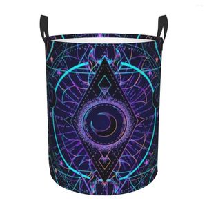 Tvättpåsar Fällbar korg för smutsiga kläder Sacred Geometry Storage Hamper Kids Baby Home Organizer