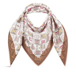 2024 New Designer Silk scarf Fashion Designer Letter Printed Scarf 100% Twill Silk Women 90CM Square Scarf Monogram Tiles Pattern Dark Pattern 90cm