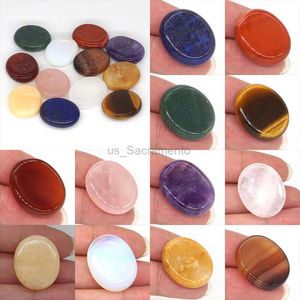 Face Massager 26x22mm Oval Palm Energy Pocket Anxiety Stone Treatment Crystal Spirit Qi Treatment Natural Gem Massage Meditation Spirit Thumb Tablets 240321