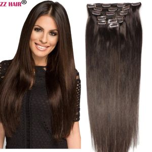 Extensions Zzhair Clips In 100% Human Hair Extensions 16 