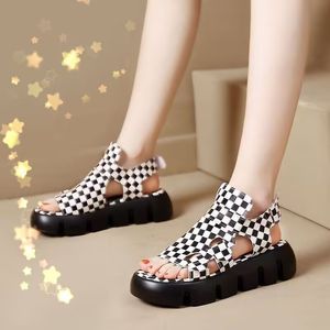 Fashion All-In-One Sandals Women's Thick Soles Increase Fairy Wind Beautiful Casual Comfortable Light Non-Slip Beach Shoes