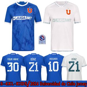 24 25 Universidade do Chile camisas de futebol FERNANDEZ M.GONZALEZ 2024 2025 La U Universidad de chile camisa de futebol masculino kit infantil