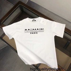 Designer Paris Home Pure Cotton Short sleeved T-shirt for Men's Summer 2024 New Trendy Brand Youth Boys T-shirt for Men's Clothing CU9K