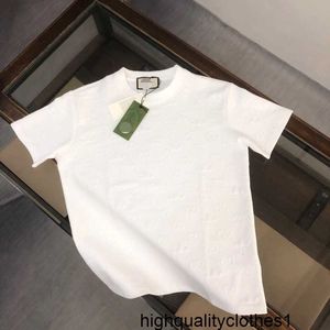 Designer G Family Correct Edition Casual Short sleeved SpringSummer Boys Round Neck T-shirt Trendy Versatile Pure Cotton Youth Bottom Shirt BY65