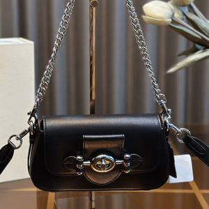 Chain Bag Shoulder Underarm Bag Axillary Handbag Smooth Leather Luxury Women Designer Bags Flat Shoulder Strap Curved Zipper Closure Tote Underarm Messenger Bags