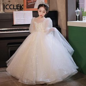 Flickklänningar avancerade värdar Piano Performance Dress Spring Children's Flower Princess Girls 'Birthday