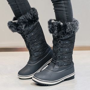 Buty kobiety ciepłe buty śnieżne koronkowe buty śródokalowe w stylu koreański okrągła głowa duża rozmiar wygodne buty botte talerz femme