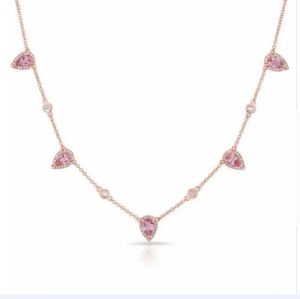 Halsband Böhmen nyaste guldfärg rosa sten uttalande kedja halsband choker mode smycken för kvinnor elegans gåva snygga smycken