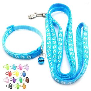 Hundhalsar Tryck CAT LEASH Justerbar koppel Collar Puppy Outdoor Walking Chihuahua Terier Schnauzer Traction Rope General