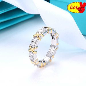 anello di design anelli di fidanzamento per le donne gioielli di lusso per le donne oro rosa argento croce diamante Anello designer di gioielli di moda taglia 5-9 regalo per ragazze da donna