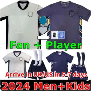 2024 Euro Cup Englands Football Shirt Bellingham Rashford Kane Soccer Jersey Team Home White Away Purple Men Kid Kit Training Saka Rice Foden Football Jerseys 50