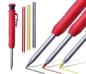 Ballpoint Pens Woodworking Mechanical Pencil 028mm Solid Carpenter 3 Colors Refill Construction Marking Tool For Scriber Arch9648616