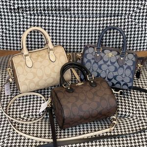 Counter Hochwertige, exklusive, elegante Handtasche, neue Damen-Klassiker-Prbyopia-Handtasche, einzelne Schulter-Crossbody-Tasche, große Kapazität, Khaki, Boston, Mini-Kissentasche