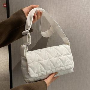 Borse a tracolla Borsa tote alla moda Borsa a tracolla piccola quadrata con rombo Tracolla larga imbottita in cotone per borsa da ufficio da viaggio per ragazze da donna