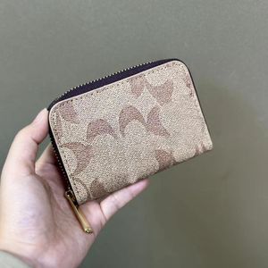 Designer Short Women's zipper wallet, card holder and Folded wallet Brown Leather Short Business Mini Wallet with Multiple card slots luxury