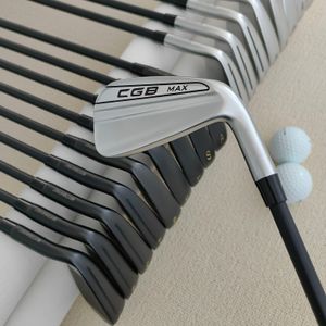 CGB Max Golf -Eisen Set 9 Stcs (4,5,6,7,8,9, P, A, S) oder einzelnes Golfeisen 7 für Männer rechtshändige Golfer - (Flex -regulär) silbrig