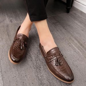 Casual Shoes Men's 2024 Comfortable Black Business Formal Wear Loafers Leather Dress Wedding