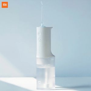 Products Original Xiaomi Mijia Mi Oral Irrigator Dental Flusher High Frequency Pulsed Water Flow Voltage Stabilization 4 Gear MEO701