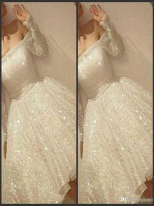 New Arrival White Shine Short Homecoming Dresses Sequins Off The Shoulder Long Sleeve Party Dress Thin Ribbon ALine Cocktail Dres4684757