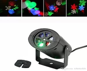 RGBW Laser Light Glory Shine Snowflake 3W LED Projector Light Indoor Automoving Lamp för barn Jul Holloween Dekoration5988045