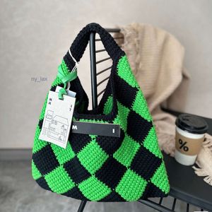 Designer di lusso WOMENS TOTE BAG Hobo Knitting Diamond Grid Contrasting Colla per spalla