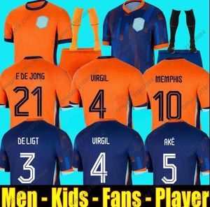 24 25 Euro Cup Holanda MEMPHIS European Cup 23 24 Holland Club Jersey JONG VIRGIL DUMFRIES BERGVIJN Camisa 2024 KLAASSEN BLIND DE LIGT Homens Kit Infantil Camisa de Futebol