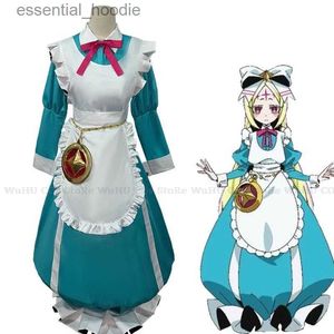 cosplay Anime Costumes Anime Gushing Over Magical Girls Role Playing Morino Korisu Role Playing Morino Korisu Wig Maid Dress Halloween Party SetC24321