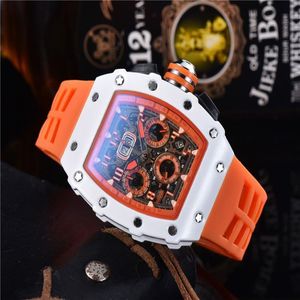 Mens Womens Watches New rubber Fashion Sports Watch All functional work Running seconds Wristwatches orologio di lusso310n