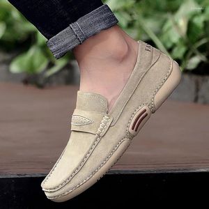 Casual Shoes Men's Fashion Man Business Soft Suede Men Loafers Moccasins Breathable Slip On Driving Footwear Male Flats