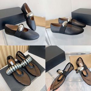 Women Fishnet Schuhe Leder Dress Schuhe Neue Ballett Flats ausgestattet aus Maschen Sandalen runden Kopf Elastizität Srap mit Juwel Withbox 544