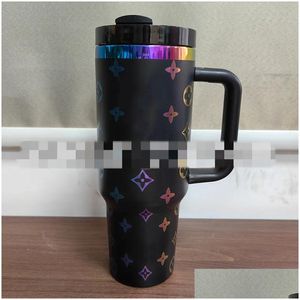 Bottiglie d'acqua Top Placcatura colorata magica transfrontaliera Thermos per auto in acciaio inossidabile da 40 once Consegna a goccia Casa Giardino Cucina Sala da pranzo Bar Dhayn