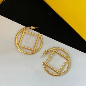 Дизайнерские серьги-кольца для женщин, модные золотые серьги-обручи, роскошные большие круглые серьги, ювелирные изделия с буквами, серьги-шпильки унисекс 2209052D