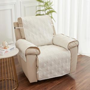 Chair Covers Recliner Mat Brown Plaid Integrated Sofa Cover For Resistant To DirtFor Living Room Cushion