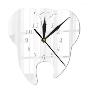 Relógios de parede Quartz Digitalização Silenciosa Movimento Dentes Espelho Relógio Múltiplas Opções de Cores Material Acrílico Alimentado por Bateria