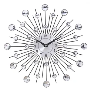 Orologi da parete Orologio decorativo rotondo da 33 cm Alimentato a batteria Appeso Cerchio Decor Gioiello Sfondo artistico Arredamento per la casa