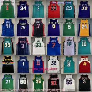 Klassisk vintage basket Iverson Jersey Malone Garnett Durant Anthony Thomas Hill Shady 313 Eminem Mutombo James McGrady Michael Bibby Ewing Stockton Wade Kemp