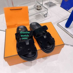 Designer Slippers Couples Velcro Second Uncle for men and women wearing leather flat bottomed open toe casual beach sandals couples 9WHQ