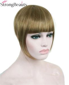Bangs Bangs Strong Beauty Synthetic Women Short Blonde Brown Black Gold Front Neat Hair Bangs Clip in Hair Piece Fringe