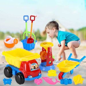 Sand Play Water Fun New Children Beach Toys Kids Spela Water Toys Sand Box Set Kit Sand Bucket Summer Toys For Beach Spela Sand Water Game Play Cart 240321