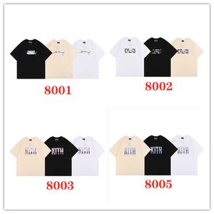 Designer 12 Kith Series Geographical Landmarks Flower Pattern Printed Short Sleeve Tee Street Leisure Vitality Men and Women t