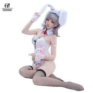 Cosplay Anime Costumes Rolecos Danganronpa rollspelande chiaki mi rollspelande danganronpa chiaki mi roll-playing come on kanin girl sexig jumpsuitc24321