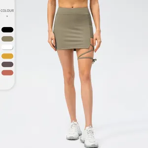 Skirts 2024Women Spring Summer Bandage Tight Tennis Sports Skirt Female Sexy Golf Fitness Skorts Running Gym Athletic Wear Clot