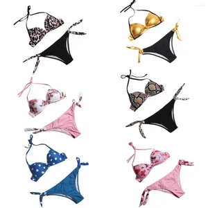 Damen Bademode Tiao Bug Bikinis Badeanzug Set für Frauen Dreieck Badeanzug Krawatte String Tanga