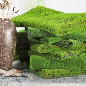 Decorative Flowers Artificial Fake Grass Moss Green Plants Eternal Life Mini Landscape Crafts For Garden El Home Straw Mattress Decoration