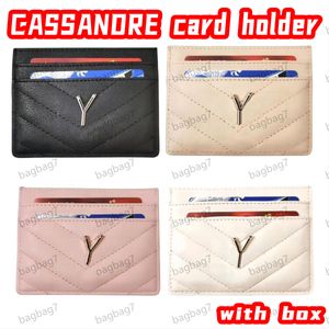 デザイナー10A Cassandre Passport Holders Luxury Wallet Women Card Holder High Quality Lady Pures Crocodile Wallet Small Credit Card Bag With With Box